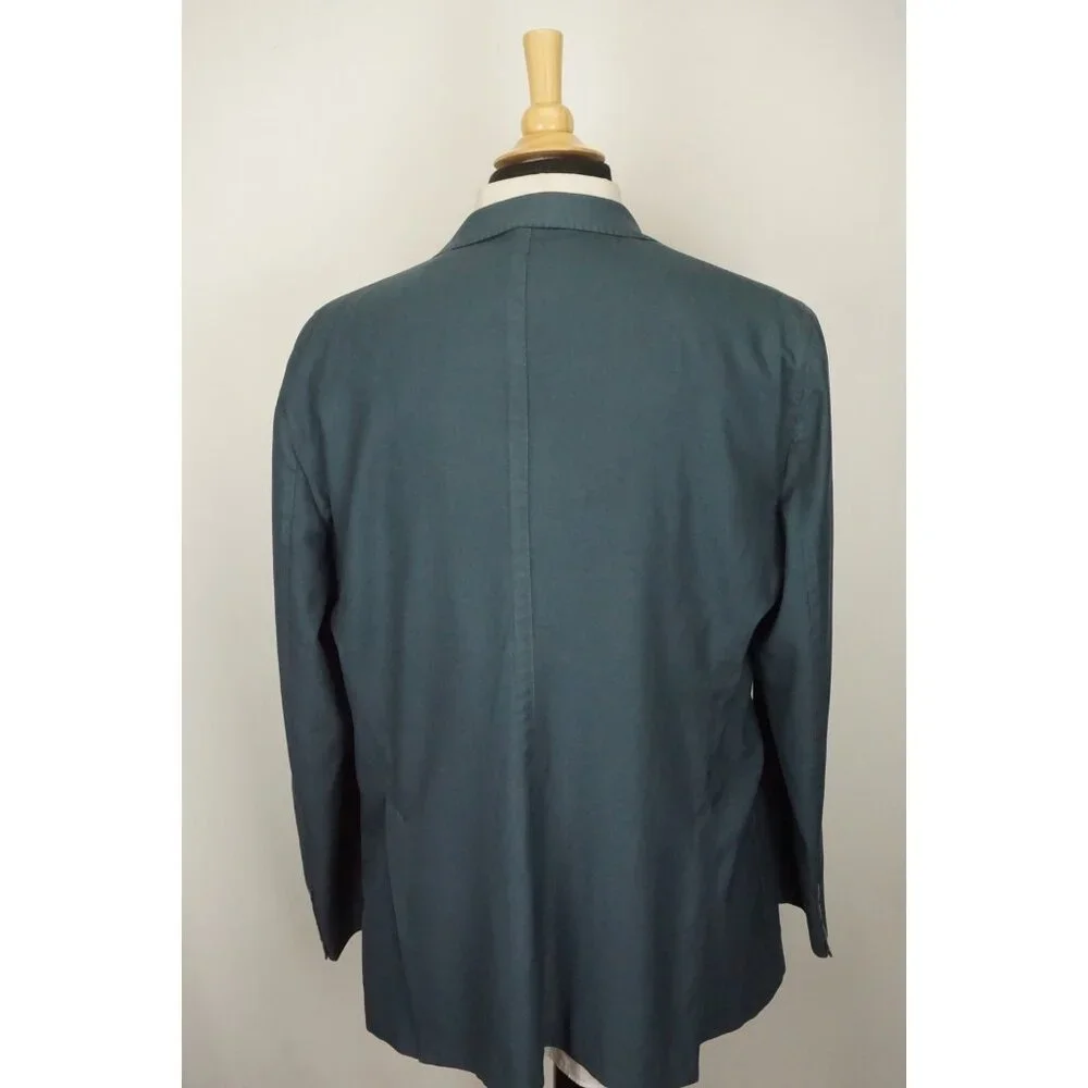 Boglioli K Jacket Teal Lightweight Wool Unstructured Sport Coat Jacket Sz 46 NEW - Picture 5 of 10